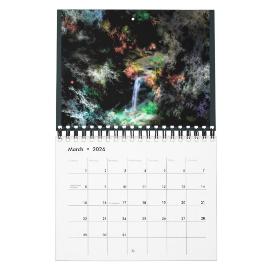 Fantasy Fraktal Kalender (Mär 2026)