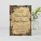 Fantasy Frame Blume Einladung (Stehend Vorderseite)