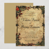 Fantasy Frame Blume Einladung (Vorne/Hinten)