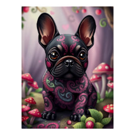 Fantasy French Bulldog Puppy Art Poster