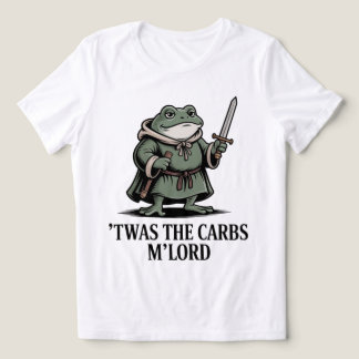 Fantasy Frog design for humor – Blame the Carbs Tri-Blend Shirt