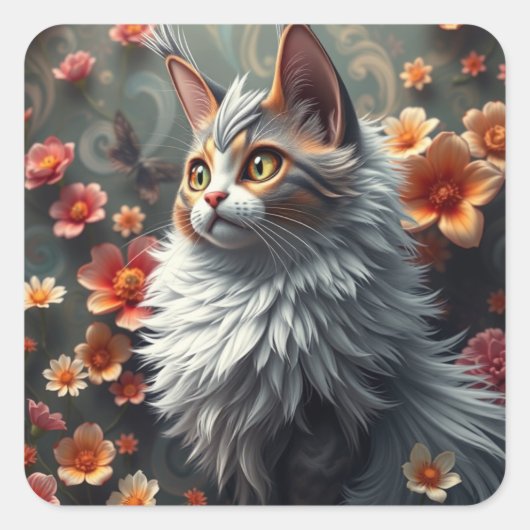 Fantasy Fun Cat Stickers (Vorderseite)