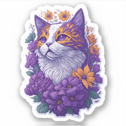 Fantasy Furry Friends: Studio Ghibli Style Aufkleber (Vorderseite)