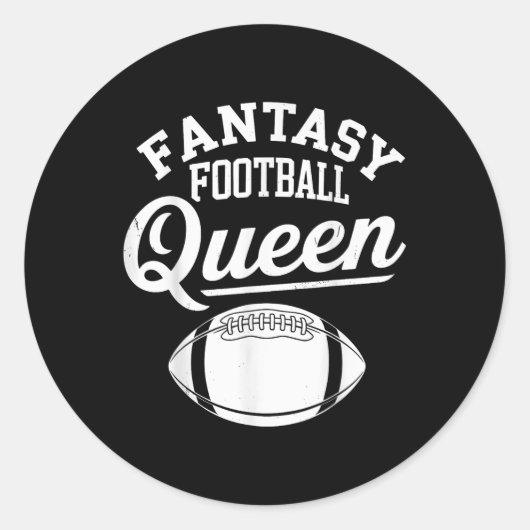 Fantasy-Fußball-Königin Runder Aufkleber (Vorderseite)