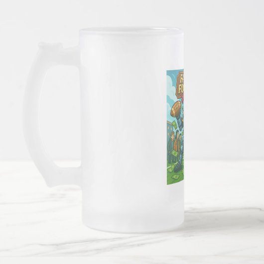 Fantasy-Fußball Mattglas Bierglas (Links)