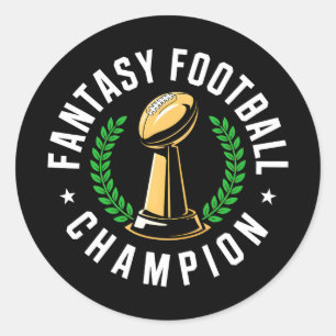 Fantasy-Fußball-Meister Runder Aufkleber