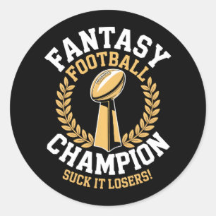 Fantasy-Fußball-Meister Runder Aufkleber