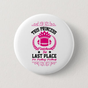 Fantasy-Fußball Prinzessin Lustiges Party-Design V Button