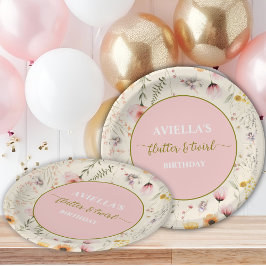 Fantasy Futter und Twirl Wildblume Pappteller