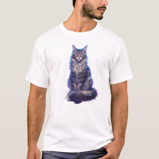 Fantasy-Galaxie-Katzkunst | Süße Weltraum-Katz-Ill T-Shirt