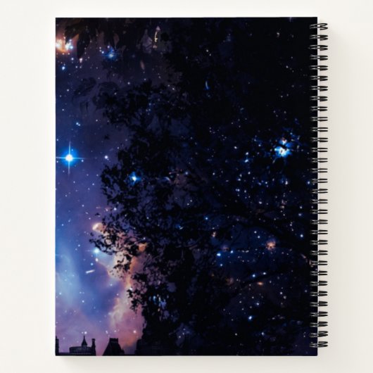 Fantasy Galaxy Spirale Notebook Notizblock (Rückseite)