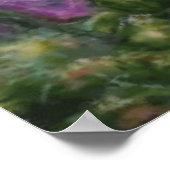 Fantasy Garden mit Blume und ruhigen Wasserfällen Poster (Ecke)