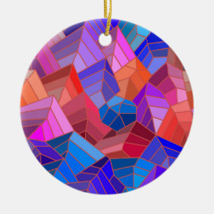 Fantasy-Gebirgsansicht aus der Luft Keramik Ornament