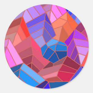 Fantasy-Gebirgsansicht aus der Luft Runder Aufkleber