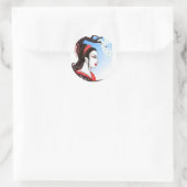 Fantasy Geisha Runder Aufkleber (Tasche)