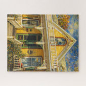 Fantasy-Gelbes viktorianisches Haus Puzzle (Horizontal)