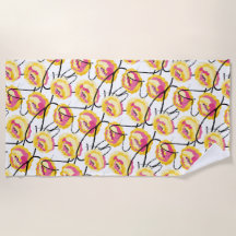 Fantasy-Gelbrosen Schwarz-Grunge-Tinte Linien 