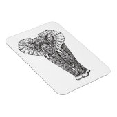 Fantasy Gemustert Elephant Doodle Magnet (Rechte Seite)