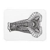 Fantasy Gemustert Elephant Doodle Magnet (Horizontal)