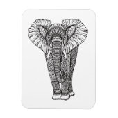 Fantasy Gemustert Elephant Doodle Magnet (Vertikal)