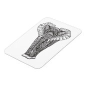 Fantasy Gemustert Elephant Doodle Magnet (Linke Seite)