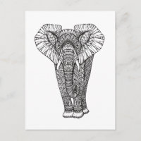 Fantasy Gemustert Elephant Doodle
