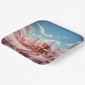 Fantasy Gingerbrett House mit Candies 1 Pappteller (Gewinkelt)