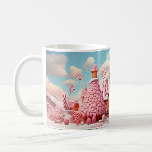 Fantasy Gingerbrett House mit Candies 1 Tasse (Links)