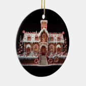 Fantasy Gingerbrett House mit Candies 2 Keramik Ornament (Rechts)