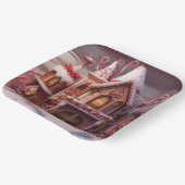 Fantasy Gingerbrett House mit Candies 3 Pappteller (Gewinkelt)