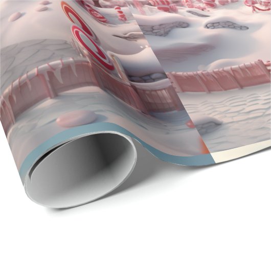 Fantasy Gingerbrett House mit Candies 4 Geschenkpapier (Rolleneckpunkt)