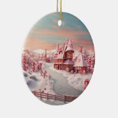 Fantasy Gingerbrett House mit Candies 4 Keramik Ornament (Rechts)