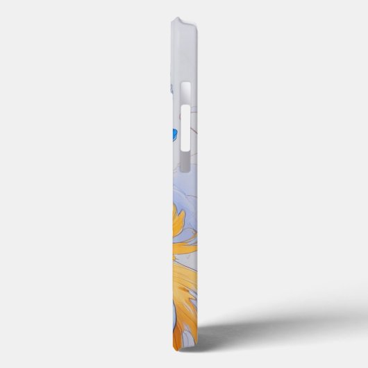 Fantasy Girl & Blue Dragon iPhone Case (Rückseite / Links)