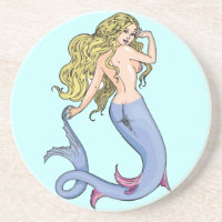 Fantasy Girl Mermaid Sandstone Coaster