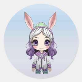 Fantasy Girl mit Bunny Ears Stickers