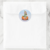 Fantasy Girl on a Pumpkin Stickers (Tasche)