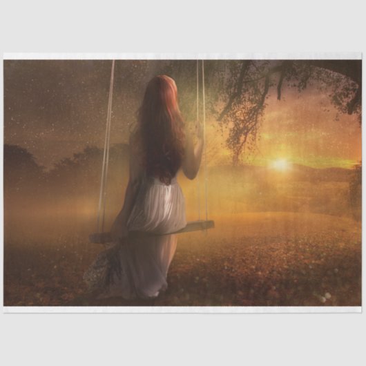 Fantasy Girl Swing Decoupage Tissue Seidenpapier (Vorderseite)