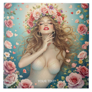 Fantasy Girls hören Blume Fliese