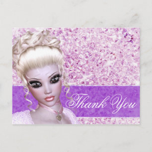 Fantasy Girly Blonde Diamond Girl Postcard Postkarte