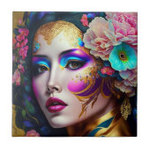 Fantasy Glam Pop Art Fliese (Vorderseite)