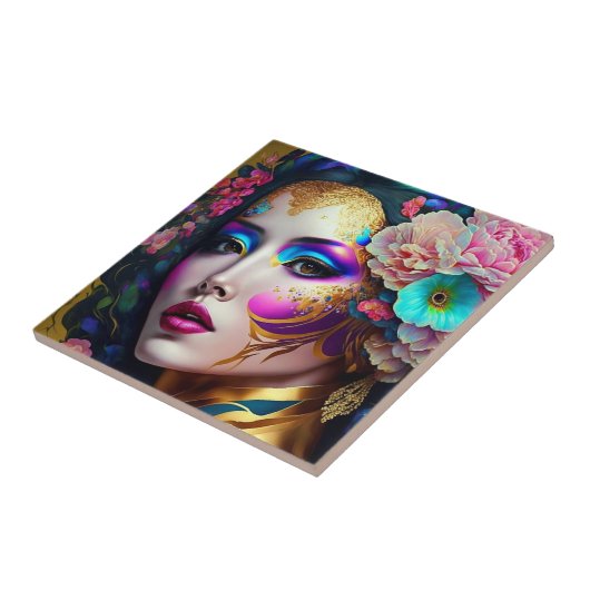 Fantasy Glam Pop Art Fliese (Seite)