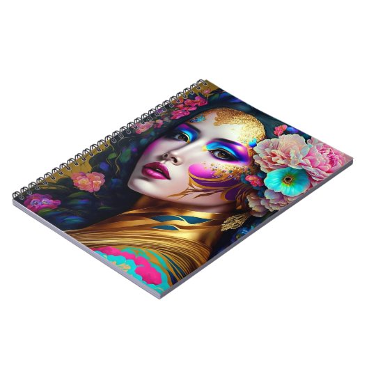 Fantasy Glam Pop Art Notizblock (Linke Seite)