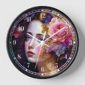 Fantasy Glam Pop Kunstschloss Uhr (Vorderseite)