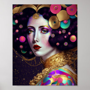 Fantasy Glam Woman Pop Art Poster