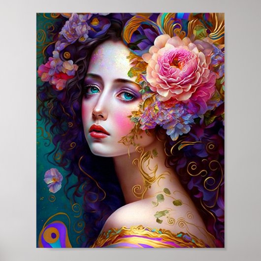 Fantasy Glam Woman Pop Art Poster (Vorne)