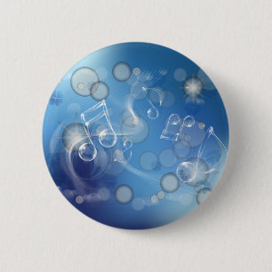 Fantasy Glass Musiknoten Button