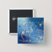 Fantasy Glass Musiknoten Button (Vorne & Hinten)