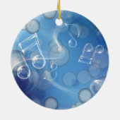 Fantasy Glass Musiknoten Keramikornament (Hinten)