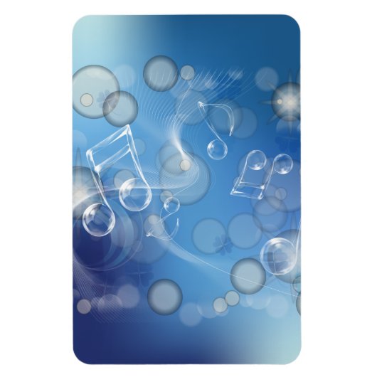 Fantasy Glass Musiknoten Magnet (Vertikal)