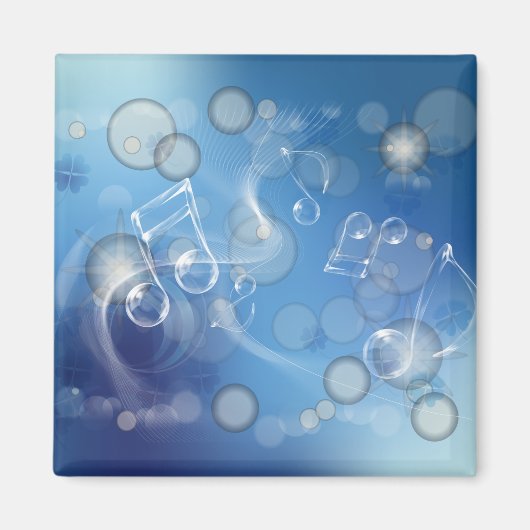 Fantasy Glass Musiknoten Magnet (Vorne)